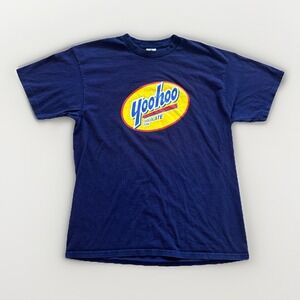 Vintage Yoo-Hoo Shirt Mens XL Chocolate Drink Navy Y2k Junk Food